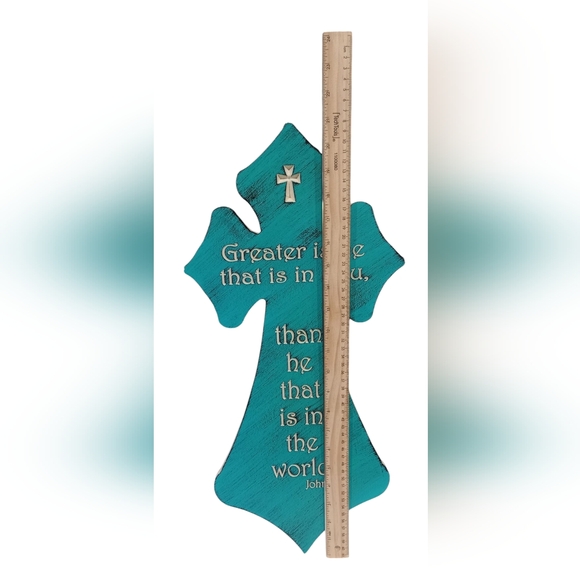 Carved Cross Wall Decor - Picture 2 of 3